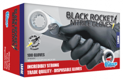 Black Nitrile Disposable Gloves box of 100