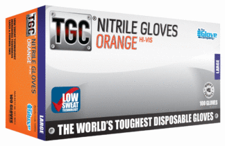 Hi Vis Safety Orange Fluro Disposable Gloves