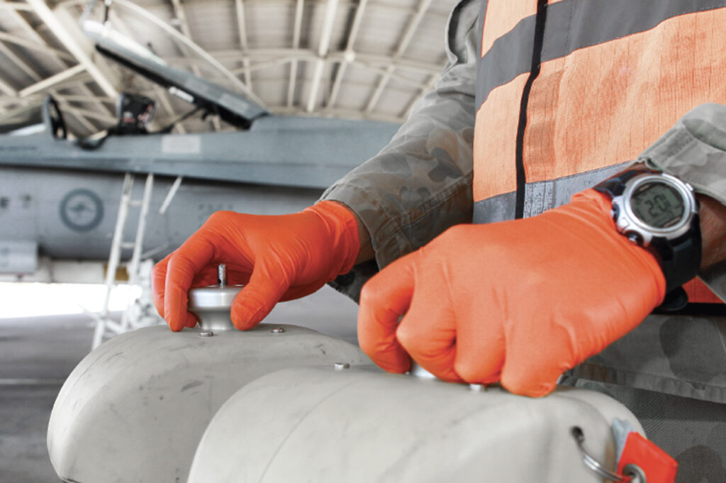 TGC Orange nitrile gloves